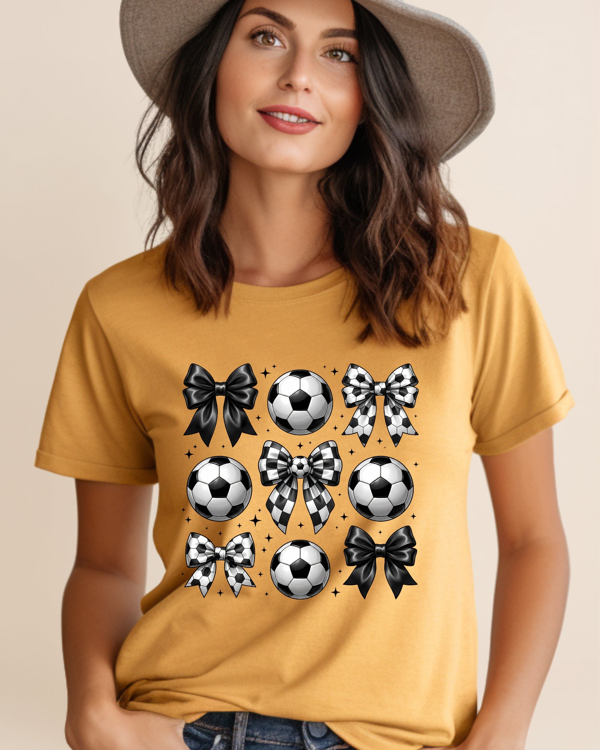 Soccer Bow Vibes Adult Unisex Tee