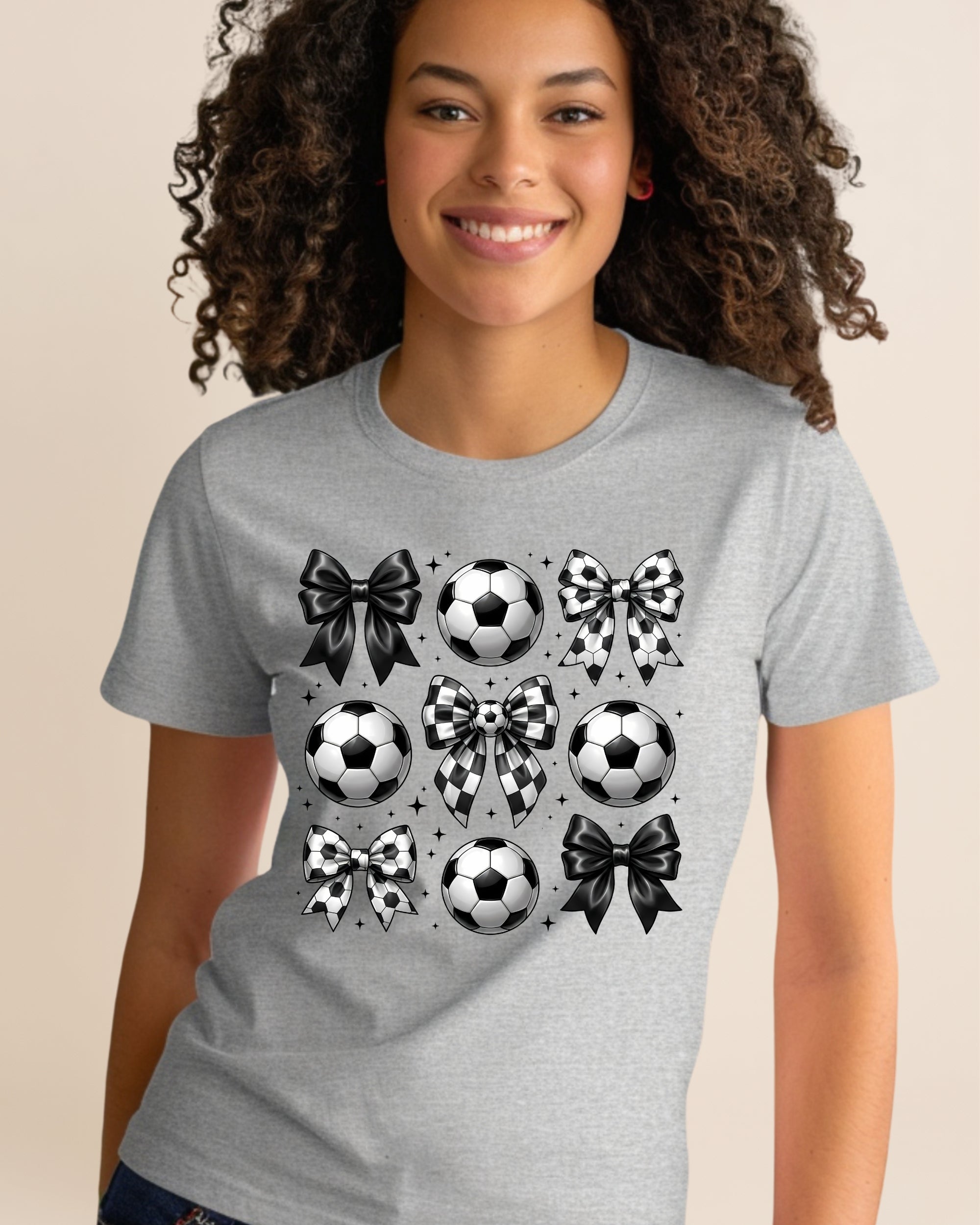 Soccer Bow Vibes Adult Unisex Tee