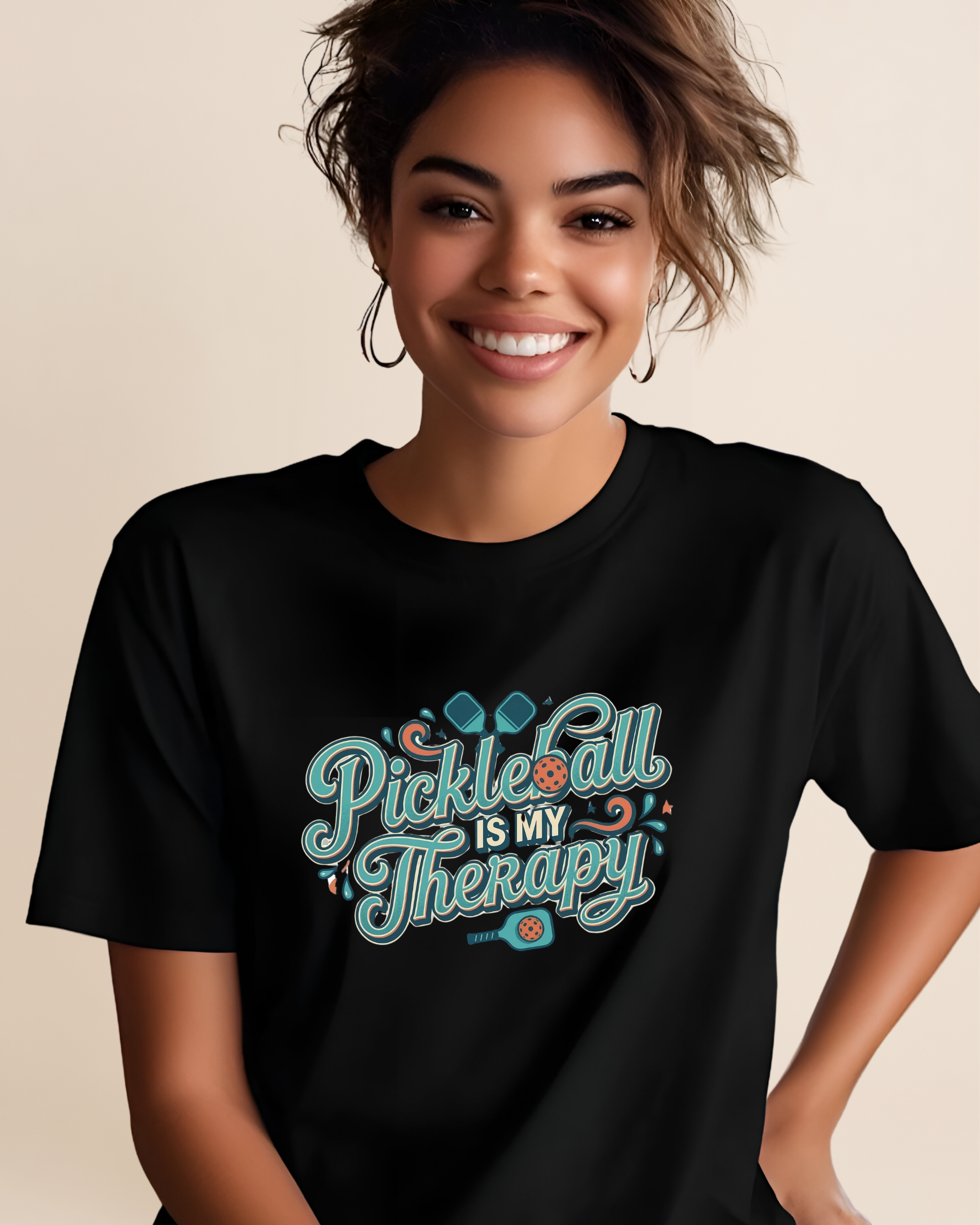 Pickleball Is My Therapy Adult Unisex Tee