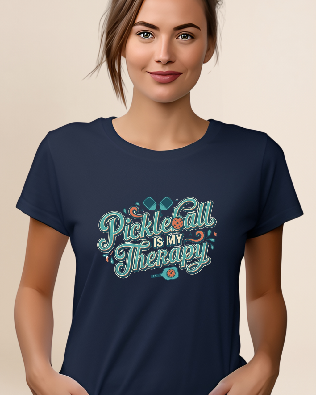 Pickleball Is My Therapy Adult Unisex Tee