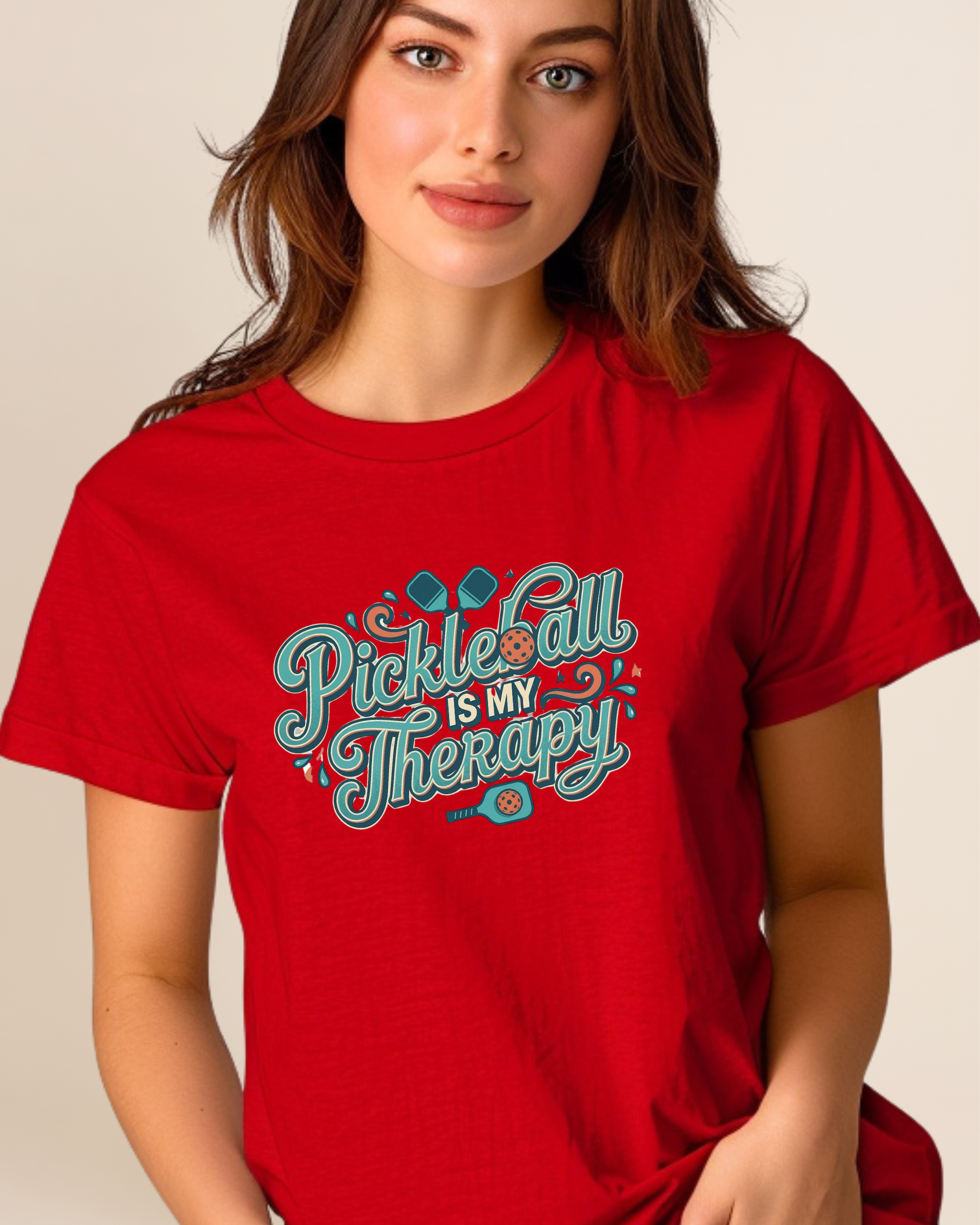 Pickleball Is My Therapy Adult Unisex Tee