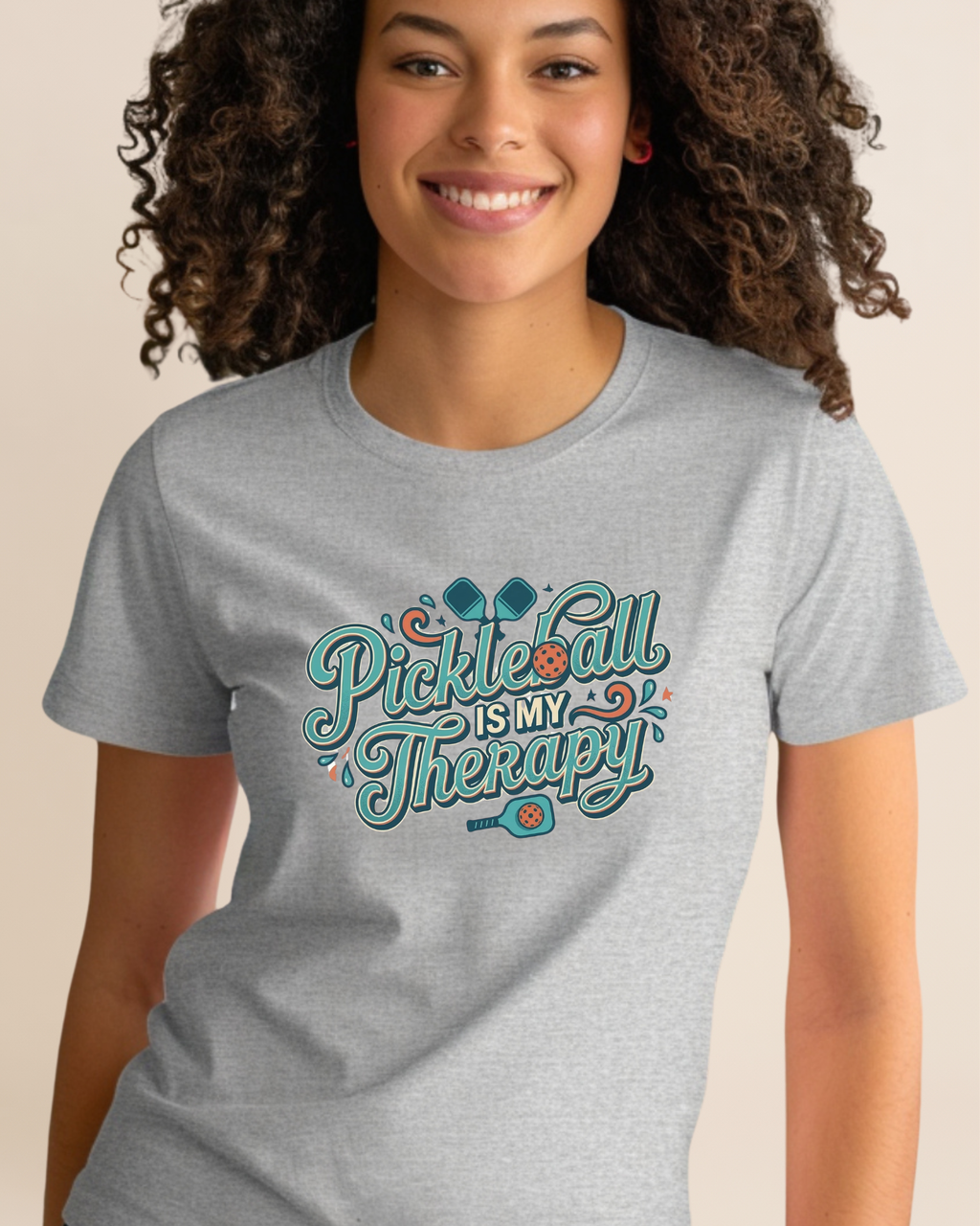 Pickleball Is My Therapy Adult Unisex Tee