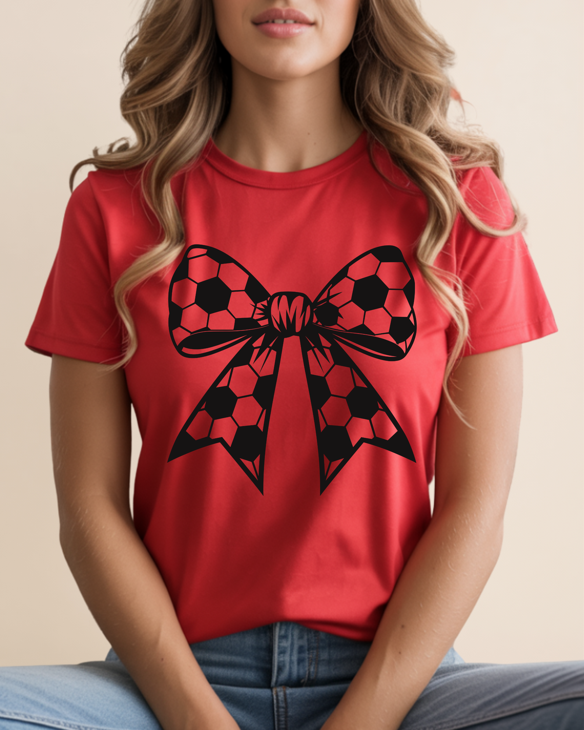 Soccer Bow Adult Unisex Tee