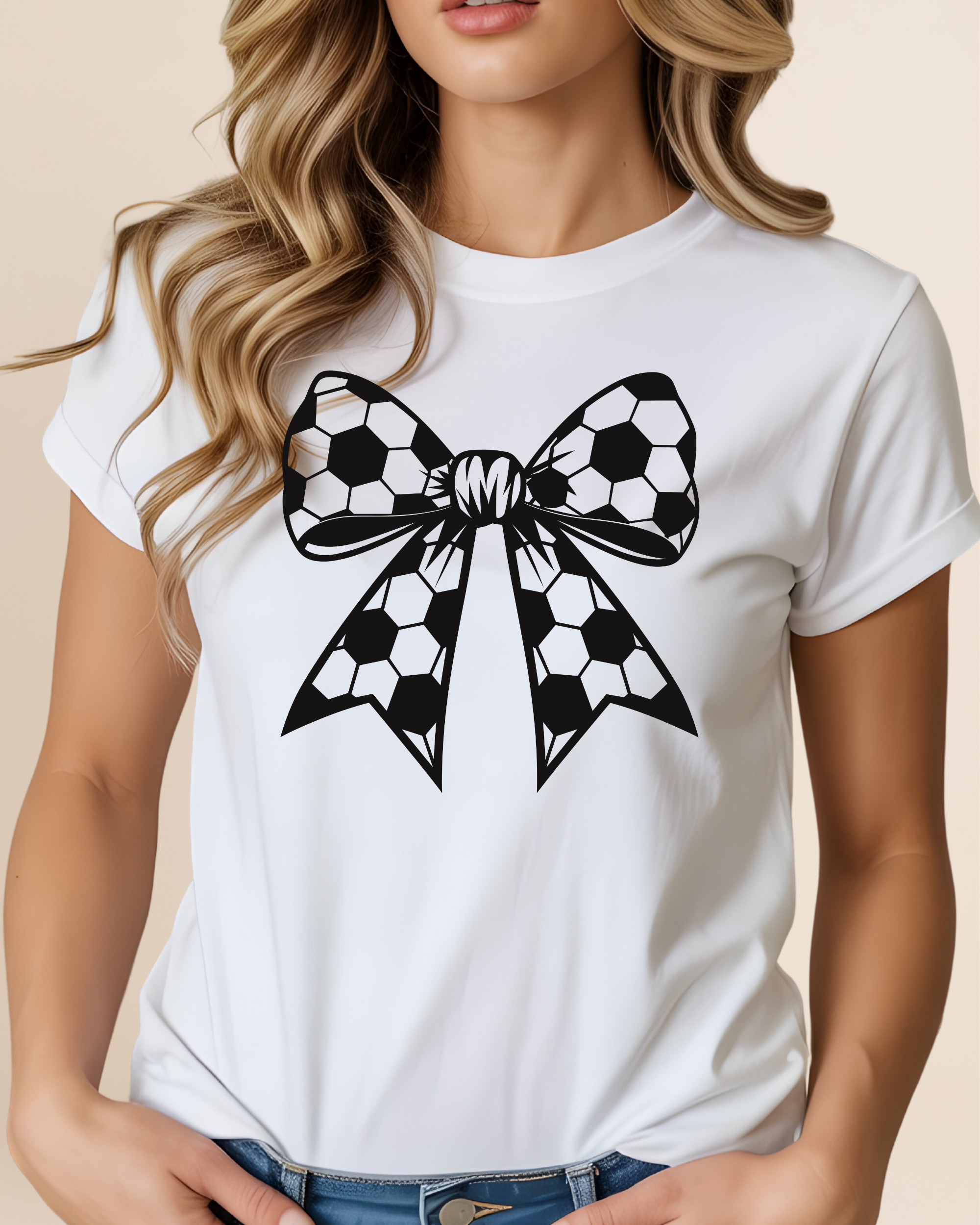 Soccer Bow Adult Unisex Tee