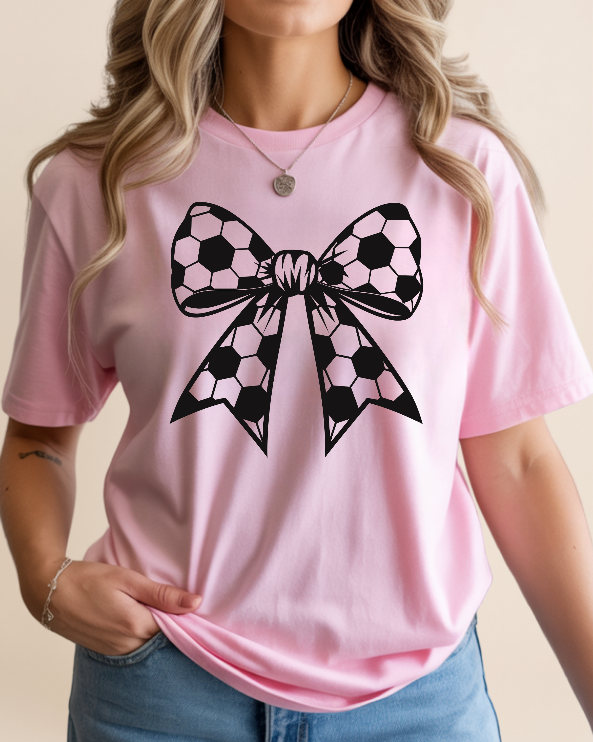 Soccer Bow Adult Unisex Tee