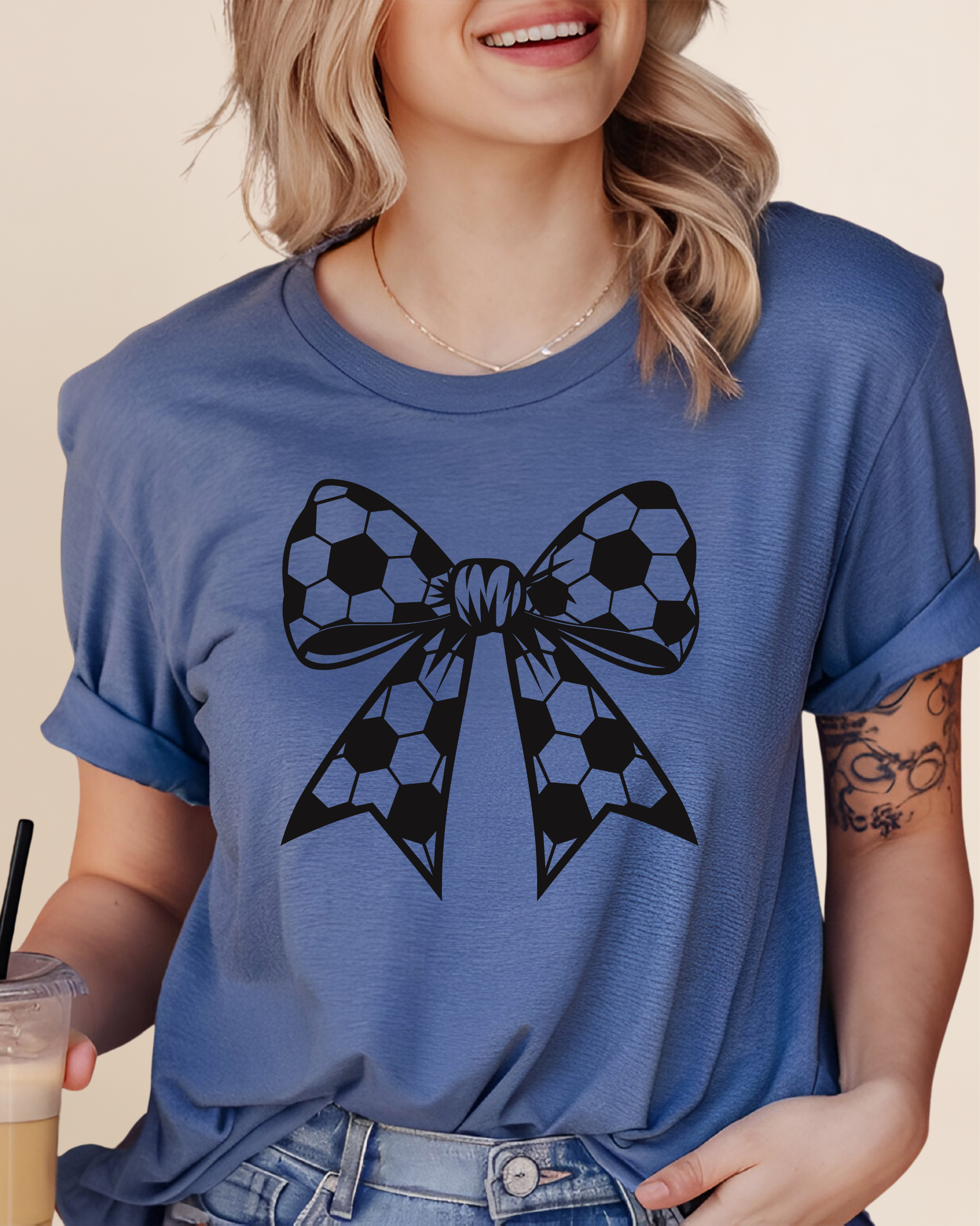 Soccer Bow Adult Unisex Tee