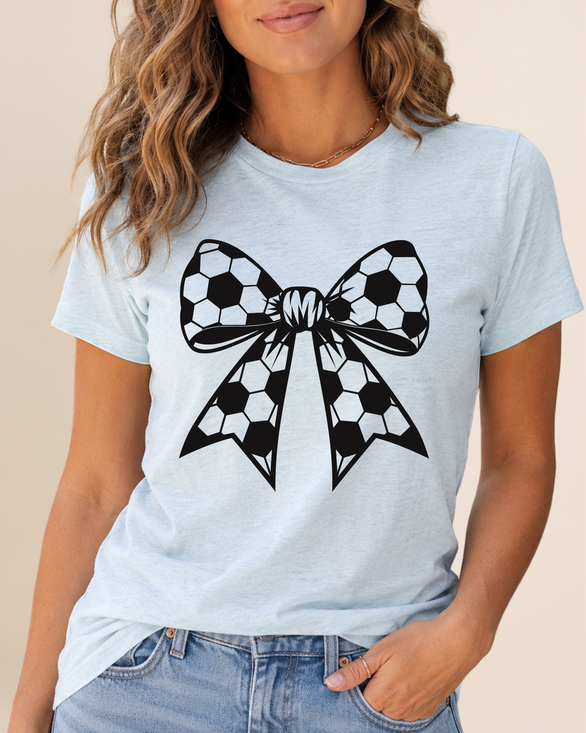 Soccer Bow Adult Unisex Tee