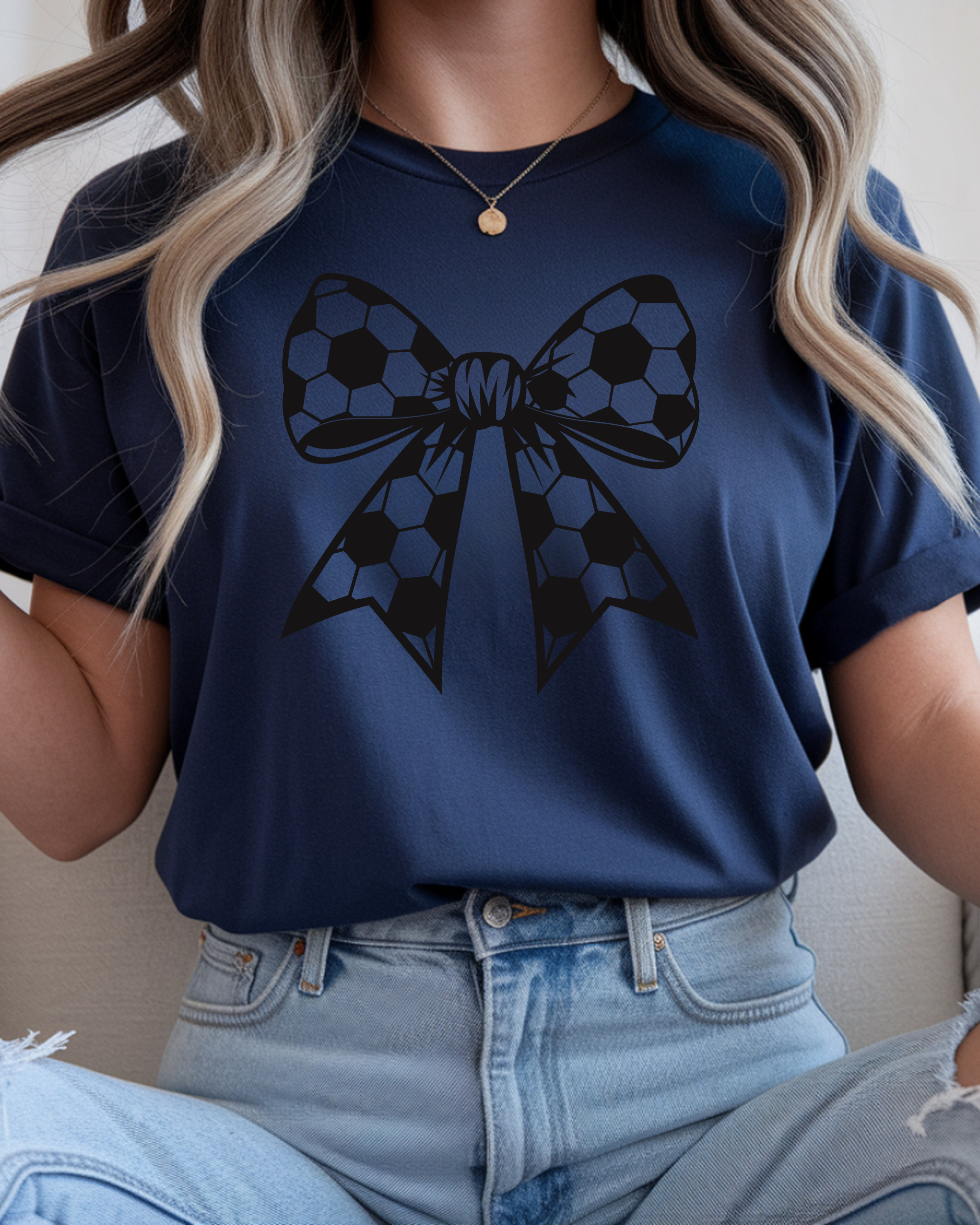 Soccer Bow Adult Unisex Tee