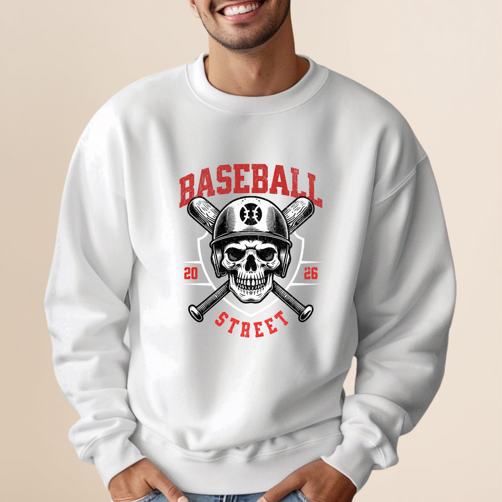 Street Ball Skull Graphic Sweatshirt