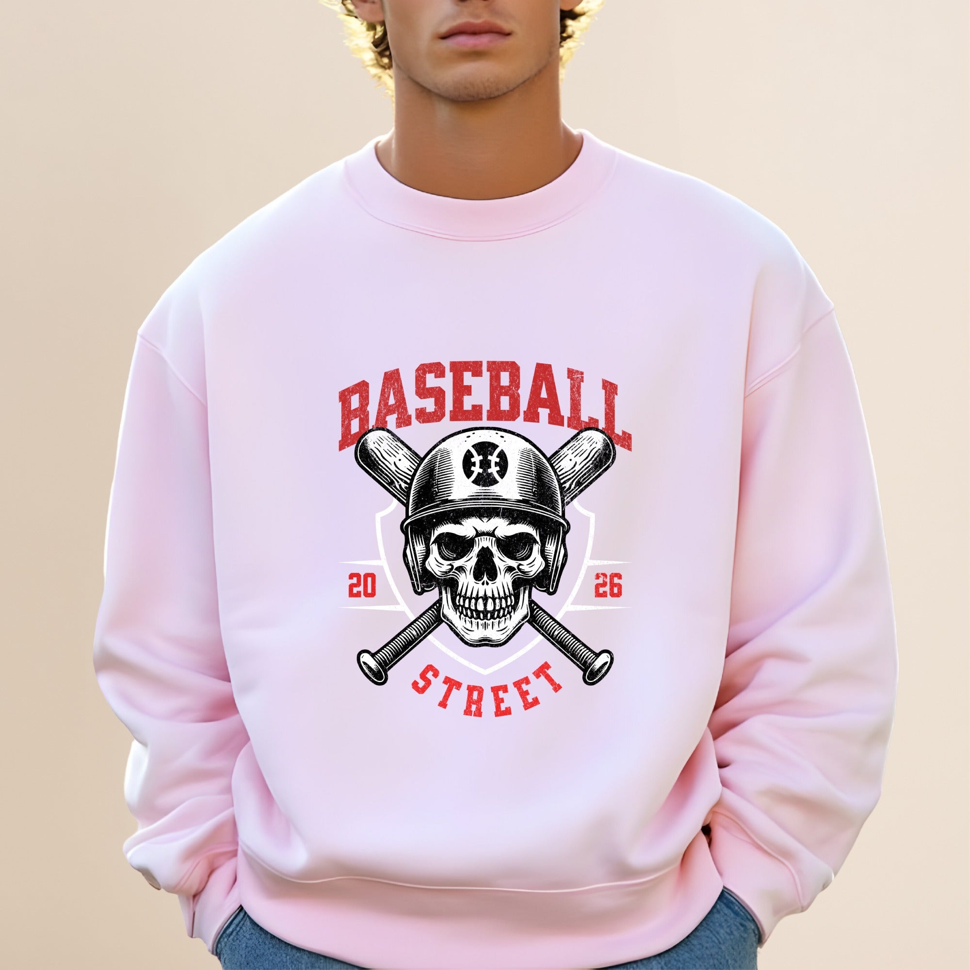 Street Ball Skull Graphic Sweatshirt