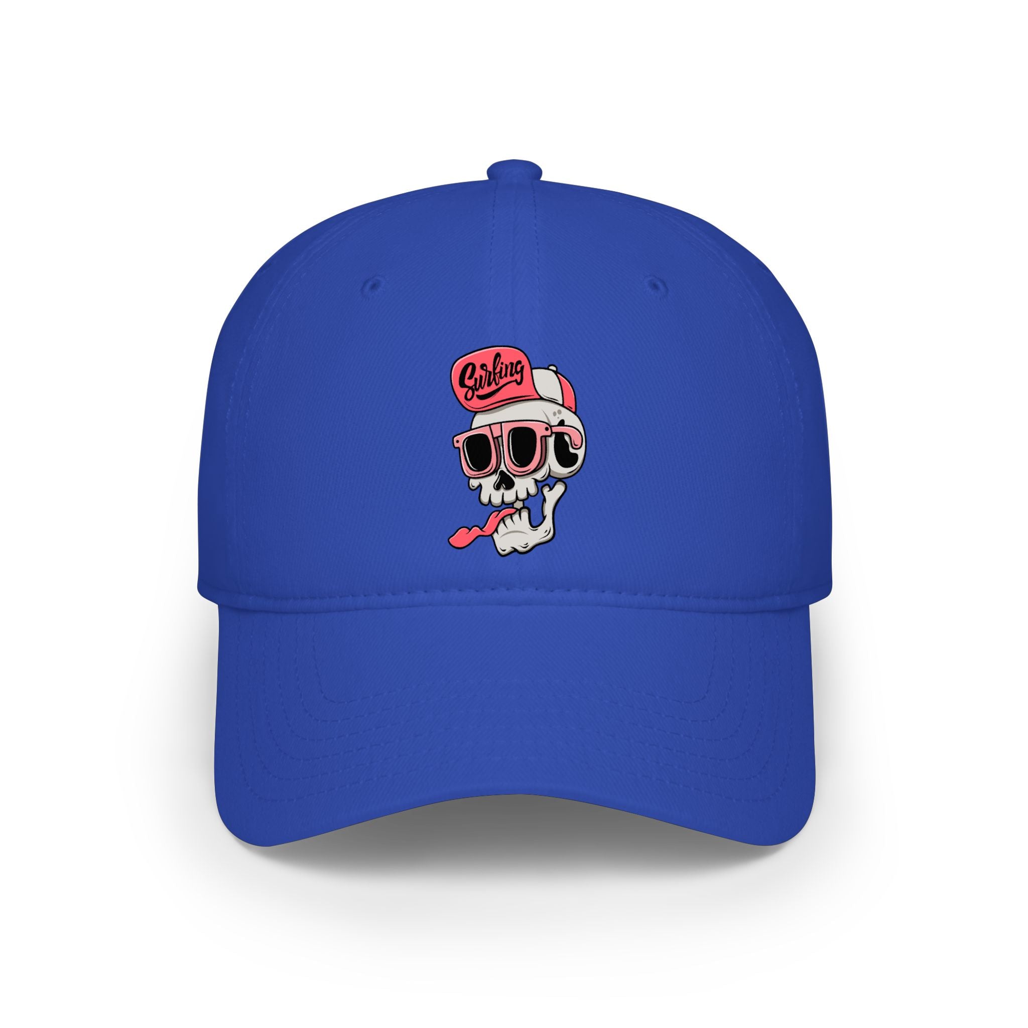 Cartoon Skull Low Profile Baseball Cap
