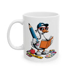 Back to School Goose Ceramic Mug, (11oz)
