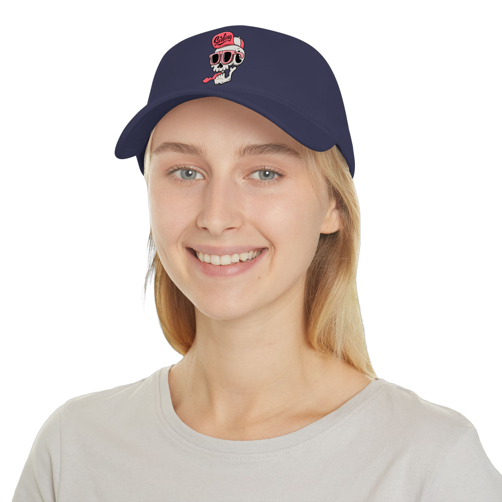 Cartoon Skull Low Profile Baseball Cap