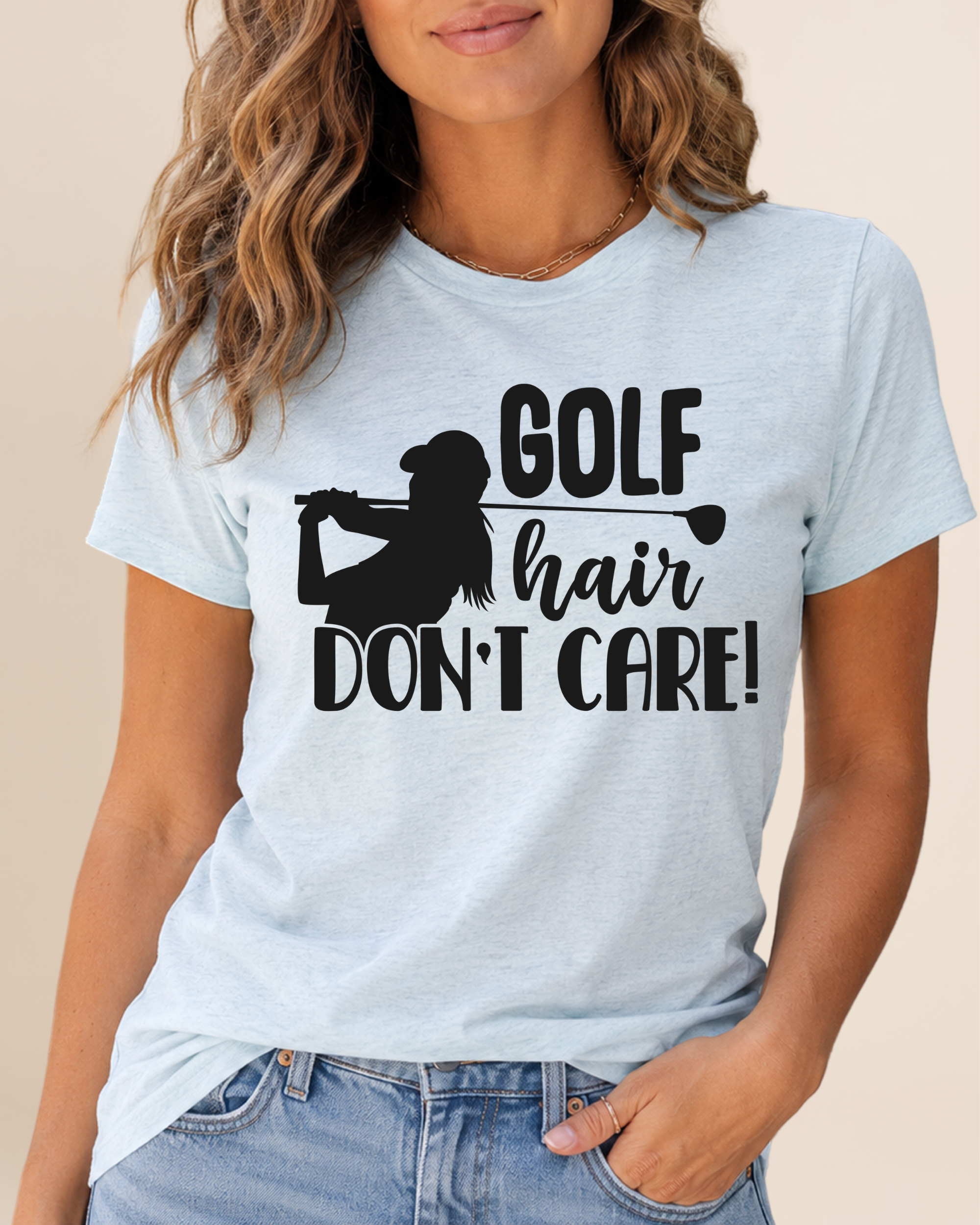Golf Hair Don't Care Adult Unisex Tee