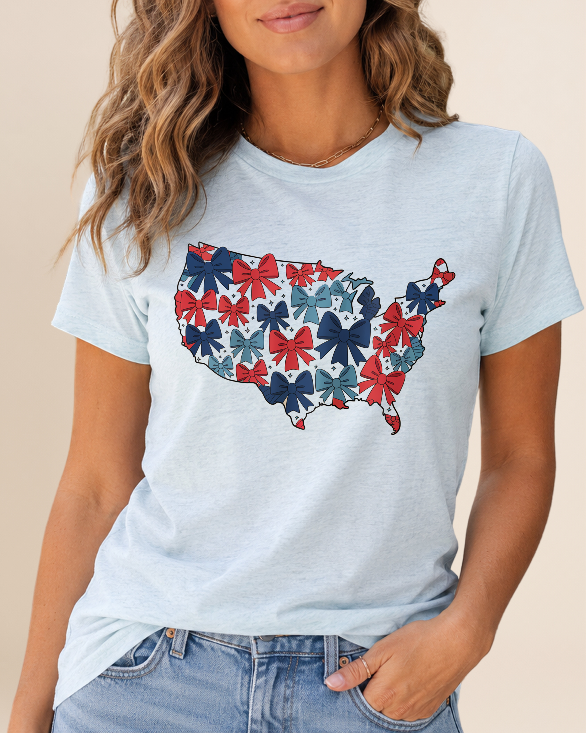 America Bow Map Adult Unisex Tee