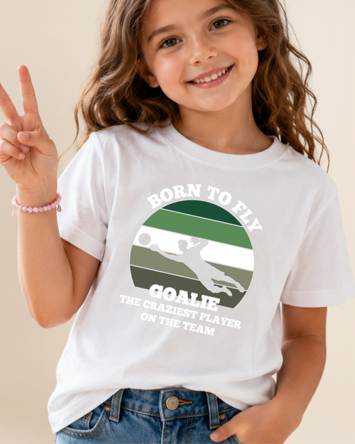 Born To Fly Goalie Soccer Youth Unisex Tee