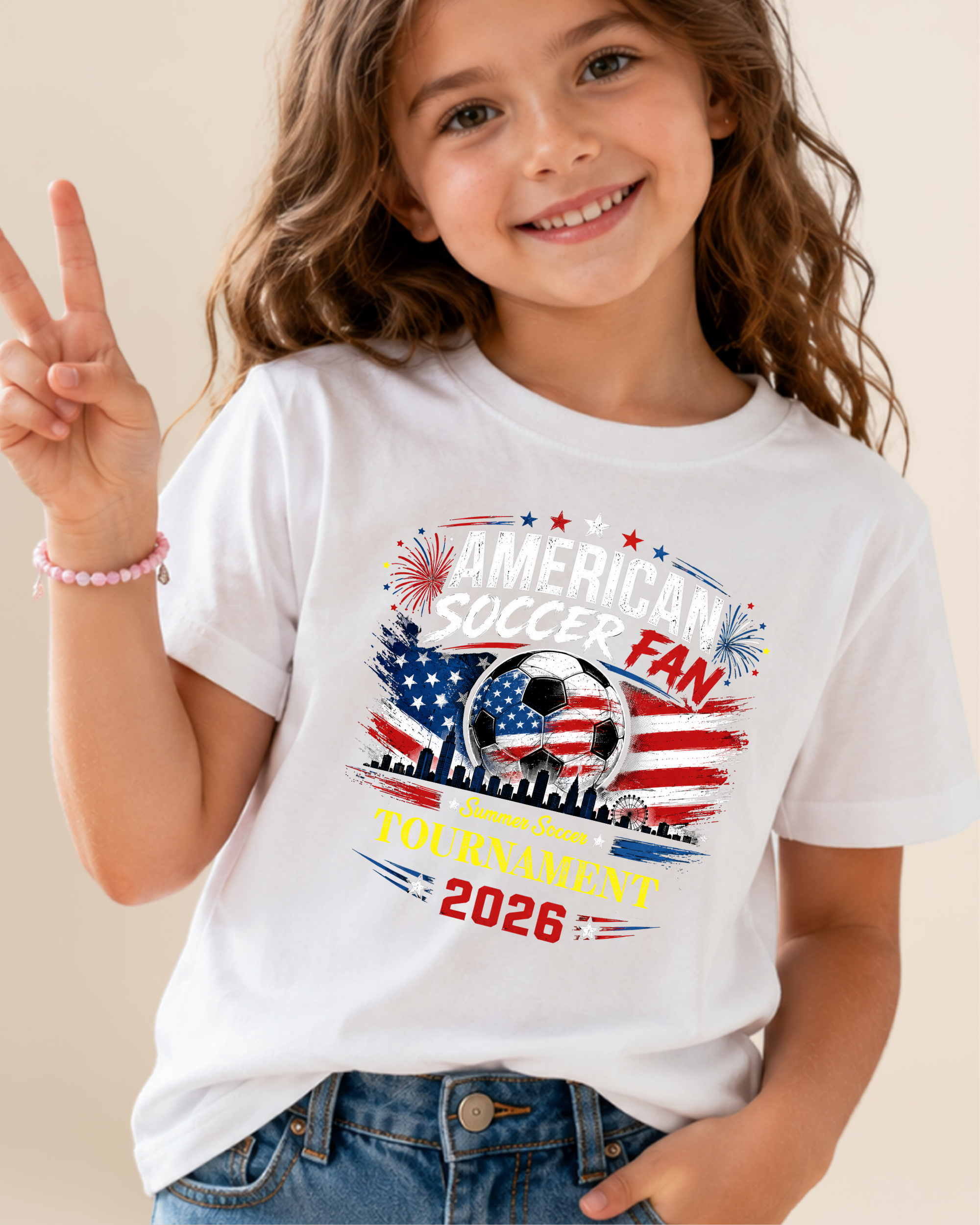 American Soccer Fan Youth Unisex Tee