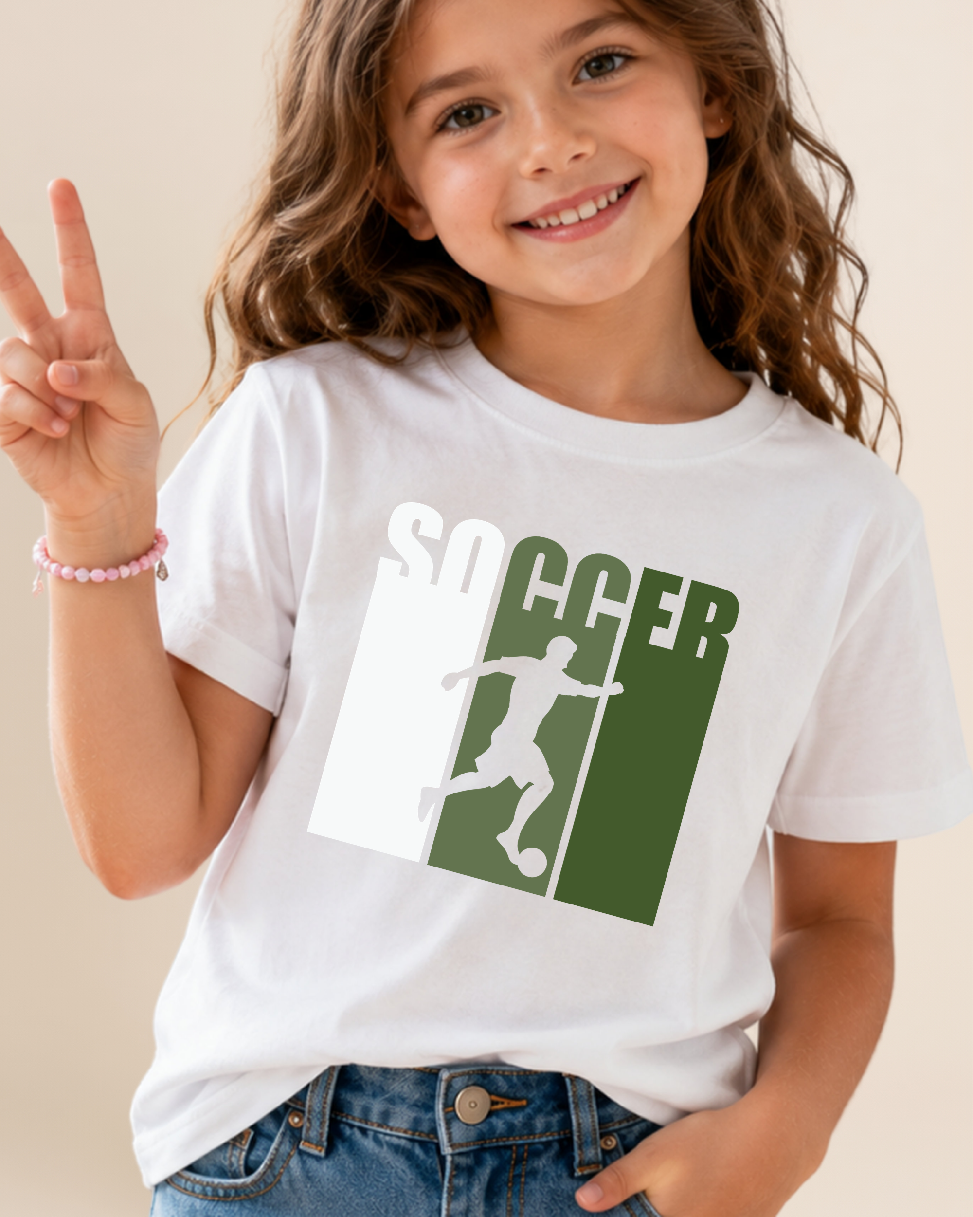 Minimalist Soccer Player Graphic Youth Unisex Tee
