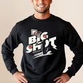 Black sweatshirt with "BIG SHOT BORN TO WIN" basketball graphic.