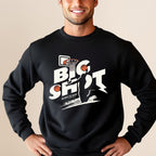 Black sweatshirt with "BIG SHOT BORN TO WIN" basketball graphic.
